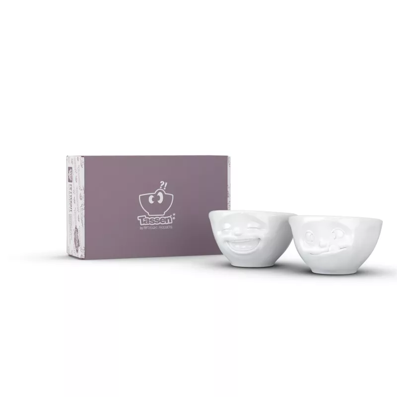 FIFTYEIGHT PRODUCTS Bowl Set 100ml - Laughing & Delicious White