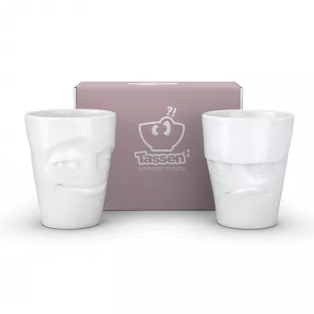FIFTYEIGHT PRODUCTS 350ml Puodelis - Grumpy & Mischievous Baltas