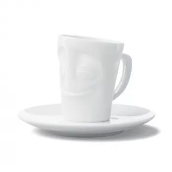 FIFTYEIGHT PRODUCTS Espresso Mug with Handle 80ml - Cheerful White