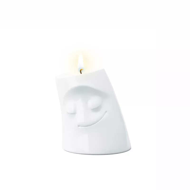 FIFTYEIGHT PRODUCTS FIFTYEIGHT Candle Snuggle CUDDLY Small Candle Holder White