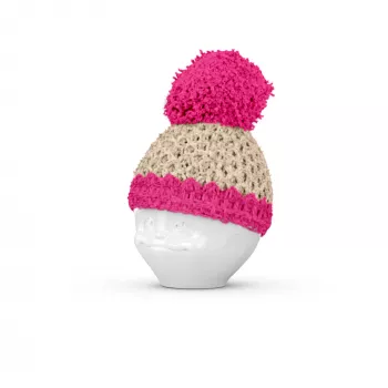 FIFTYEIGHT PRODUCTS Egg Cup Mützchen Ivory/Magenta - Kiaušininis puodelis