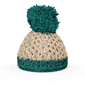 FIFTYEIGHT PRODUCTS Egg Cup Beanie Ivory/Emerald