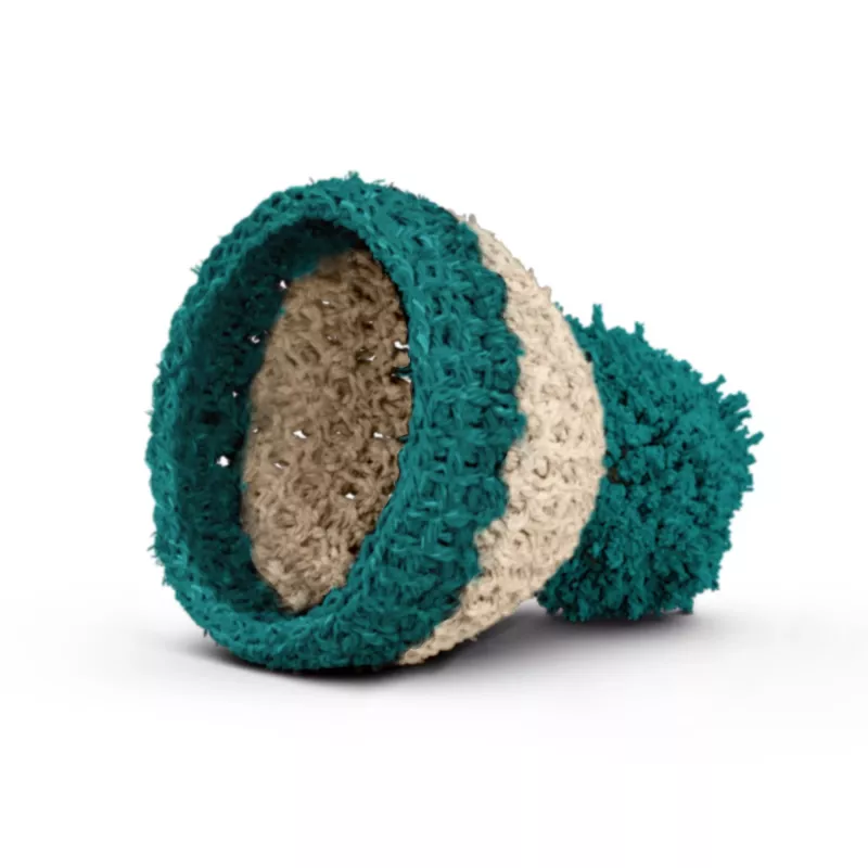 FIFTYEIGHT PRODUCTS Egg Cup Beanie Ivory/Emerald
