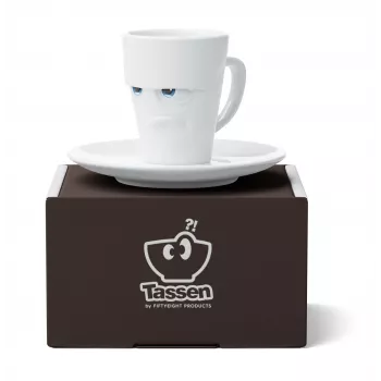 FIFTYEIGHT PRODUCTS Espresso puodelis su rankena 80ml - Grumpy White