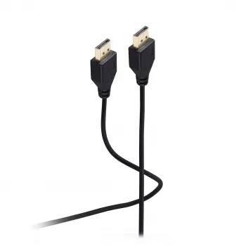 SHIVERPEAKS Flexline DisplayPort 1.2 laidas, kištukas–kištukas, UHD 4K, itin plonas, juodas, 0,5 m