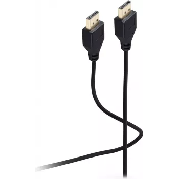 SHIVERPEAKS Flexline DisplayPort kabelis 1.2, Kištukas-kištukas, UHD 4K, Itin plonas, Juodas, 1,5 m (FL31-49155)