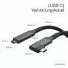 S CONN S/CONN maximum connectivity USB-C įkrovimo laidas USB-C į USB-C 3.2 100W PD Textile 90° - Laidas - Skaitmeniniai/Duomenys