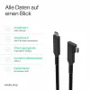 S CONN S/CONN maximum connectivity USB-C įkrovimo laidas USB-C į USB-C 3.2 100W PD Textile 90° - Laidas - Skaitmeniniai/Duomenys