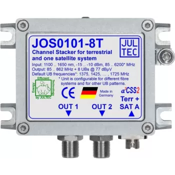JULTEC JOS0101-8T Unicable II JESS keitiklis 1x šviesolaidinis FC/PC 8x imtuvas