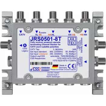 JULTEC JRS0501-8T 8 krypčių multiswitch'as palydovinei ir antžeminei televizijai