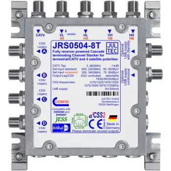 JULTEC JRS0504-8T Single Cable Multiswitch 5/4/8 UB