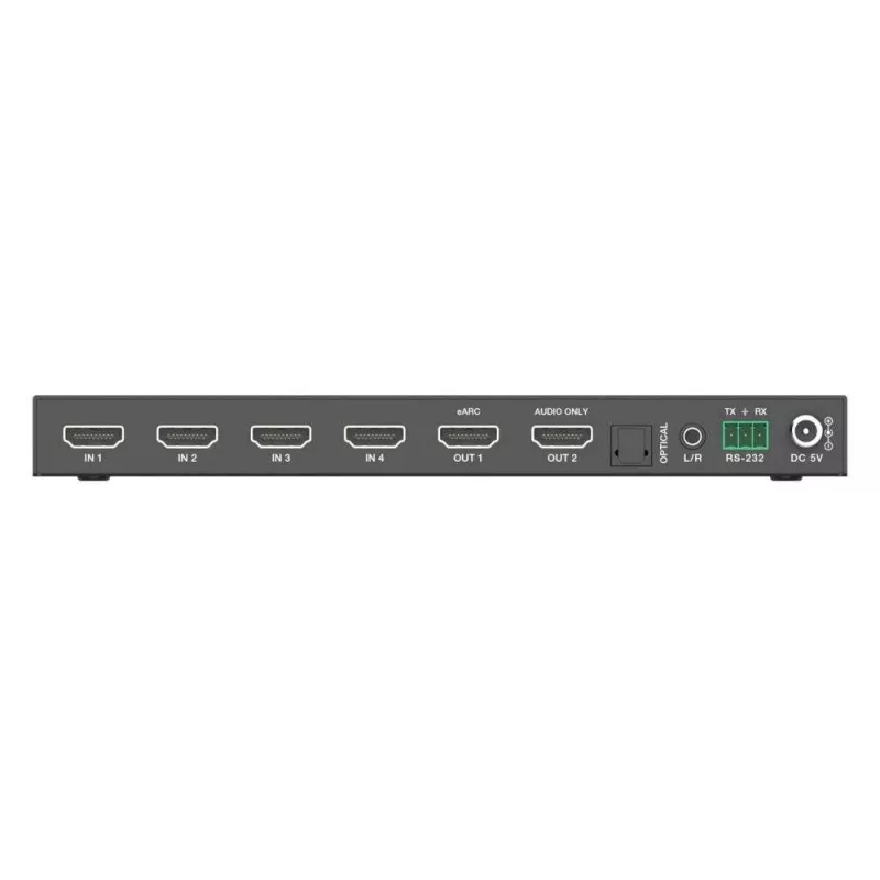 PureLink PT-SW-HD41-48G 4x1 HDMI 2.1 jungiklis - 48Gbps - 8K 60Hz 4:2:0 12-bit garso išskyrimas ir KVM jungiklis - 4 prievadai