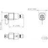 METZ CONNECT E-DAT Industry IP67 V4 Cable Coupling RJ45 Field Jack Insert Cat.6