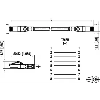 METZ CONNECT 1308453002-E Cat6a SF/UTP tinklo jungiamasis laidas 3 m, raudonas