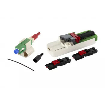 METZ CONNECT SC/APC OS2 Single Mode Patch Cable, Green, 2m, 20 Pack