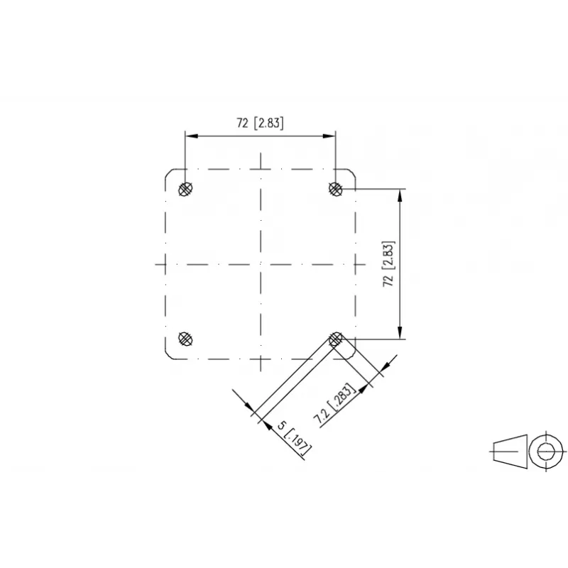 METZ CONNECT Įleidžiamas korpusas IP44 2 prievadams MC moduliams pilkas - Tinklo priedas