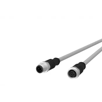 METZ CONNECT pramoninis Ethernet jungiamasis kabelis M12 D-coded 4-pole (S) 5,0 m žalias