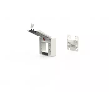 METZ CONNECT 1309471002KI Flush-Mount Housing with Hinged Lid and Lock, Pure White
