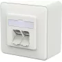 METZ CONNECT E-DAT C6A IDC paviršinis lizdas, eismo baltumo (Traffic White) - tinklo priedas