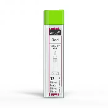 PICA-MARKER Pica Fine-Dry Refills Red - 8 Leads, 2,8 mm, 125 mm