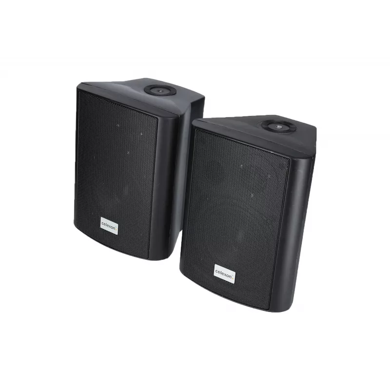 celexon 525-B aktyvių dvipusių garsiakalbių rinkinys, 2 x 30 W RMS, su sieniniais laikikliais, juodos spalvos (1000003398)