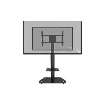 celexon Professional Adjust-3270MP Portrait Mobile Display Stand Trolley 32-70 col. ekranams, anoduotas aliuminis, matinis stiklas, juoda