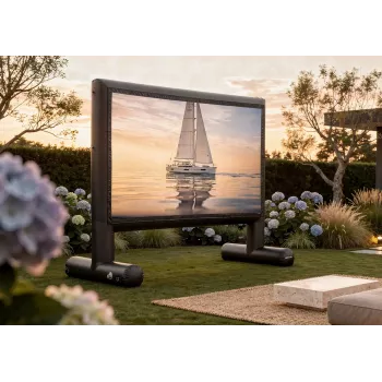 Celexon Inflatable Outdoor Projection Screen Professional INF 100, 100 inch 16:9, Visible Area 222 x 125 cm, 4K-UHD Compatible