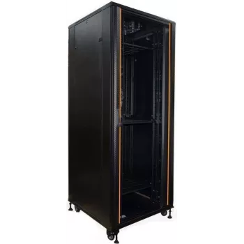 IT-BUDGET 19 inch tinklo spinta SRK - 42U - 800x800 mm - matomos/visiškai plieninės durelės - kabelių kanalai - surinkta - juoda (99ITB19SRK4288GSNM)