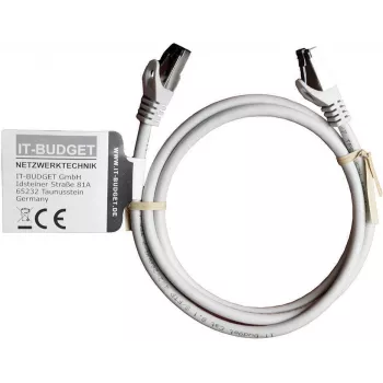 IT-BUDGET Full Copper Premium Patch Cable - Flex AWG 26 - Cat.8.1 - 2000 MHz - Halogen-Free - PoE+ - 40 GBit - Grey - 1,5 m (90ITBFLEX81PK15G)