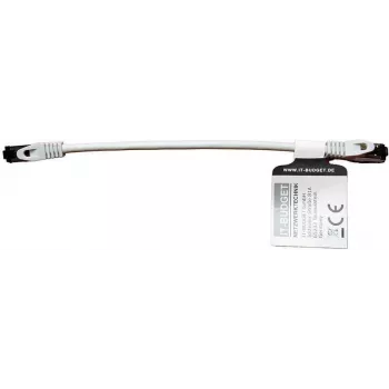 IT-BUDGET Full Copper Premium Patch Cable - Flex AWG 26 - Cat.8.1 - 2000 MHz - Halogen-Free - PoE+ - 40 GBit - Grey - 0,25 m