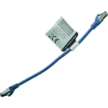 IT-BUDGET Full Copper Premium Patch Cable - Flex AWG 26 - Cat.8.1 - 2000 MHz - Halogen-Free - PoE+ - 40 Gbit - Blue - 0,25 m