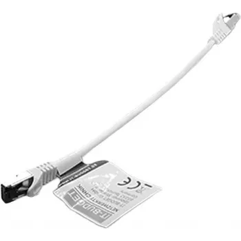 IT-BUDGET Full Copper Premium Patch Cable - Flex AWG 26 - Cat.8.1 - 2000 MHz - Halogen-Free - PoE+ - 40 Gbit - White - 0,25 m