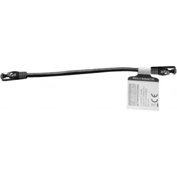 IT-BUDGET Full Copper Premium Patch Cable - Flex AWG 26 - Cat.8.1 - 2000 MHz - Halogen-Free - PoE+ - 40 Gbit - Black - 0,25 m