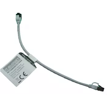 IT-BUDGET Full Copper Premium Patch Cable - Slim AWG 28 - Cat.8.1 - 2000 MHz - Halogen-Free - PoE+ - 40 Gbit - Grey - 0,15 m