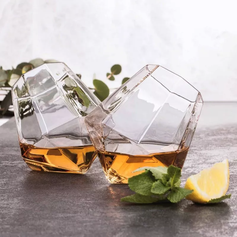 Thumbs Up Mad Monkey Diamond Whiskey Glass Set 2-Piece Transparent 300 ml