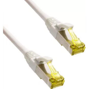 IT-BUDGET Full Copper Premium Patch Cable - Super Flex TPE - Cat.6A - su Cat.7 žaliava - 600 MHz - halogen-free - PoE+ - 10GBit - balta - 0,15 m (90ITBFLEX6A7PK015W)