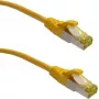 IT-BUDGET Full Copper Premium Patch Cable - Super Flex TPE - Cat.6A - su Cat.7 žaliava - 600 MHz - Halogen-Free - PoE+ - 10GBit - Geltona - 0,15 m