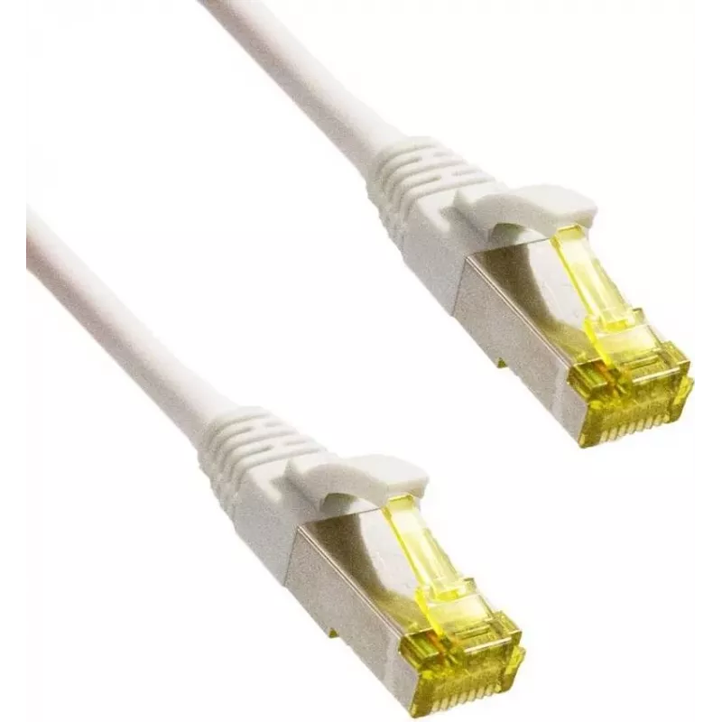 IT-BUDGET Full Copper Premium Patch Cable - Super Flex TPE - Cat.6A - su Cat.7 žaliava - 600 MHz - Halogen-Free - PoE+ - 10GBit - Baltas - 1,5 m
