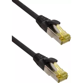 IT-BUDGET Full Copper Premium Patch Cable - Super Flex TPE - Cat.6A - su Cat.7 žaliava - 600 MHz - Halogen-Free - PoE+ - 10GBit - Juoda - 1,5 m