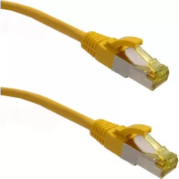 IT-BUDGET Full Copper Premium Patch Cable - Super Flex TPE - Cat.6A - su Cat.7 žaliava - 600 MHz - Halogen-Free - PoE+ - 10 Gbit - Geltona - 3 m