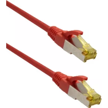 IT-BUDGET Premium Patch Cable Super Flex TPE Cat.6A su Cat.7 žaliava 600 MHz halogen-free PoE+ 10GBit Raudona 0,50 m