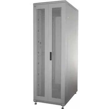 IT-BUDGET 19-Inch tinklo spinta SRK - 42U - 600x600 mm - perforuotos dvigubos durys priekyje ir gale - plokščioje pakuotėje - šviesiai pilka (RAL 7035) (90ITB19SRK4266DTGN)