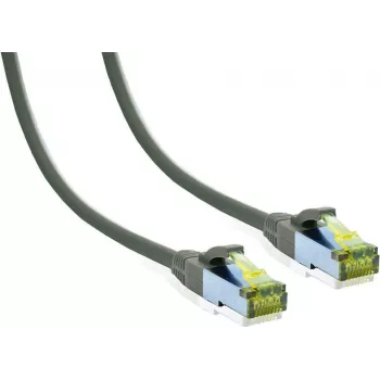 IT-BUDGET Full Copper Premium Patch Cable Cat.6A su Cat.7 žalios vielos 600 MHz LSZH PoE+ 10Gbit Pilka 0,25 m