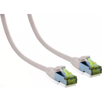 IT-BUDGET Full Copper Premium Patch Cable - Cat.6A su Cat.7 žaliava - 600 MHz - Halogen-Free - PoE+ - 10GBit - Balta - 25 m