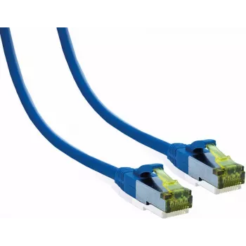IT-BUDGET Full Copper Premium Patch Cable - Cat.6A su Cat.7 žaliava - 600 MHz - Halogen-Free - PoE+ - 10GBit - Mėlyna - 10 m