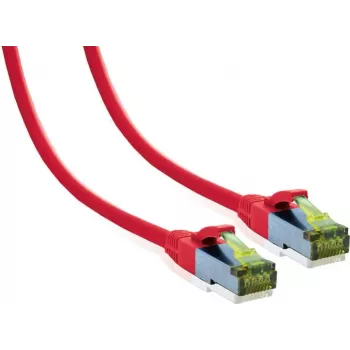 IT-BUDGET Full Copper Premium Patch Cable - Cat.6A su Cat.7 žaliava - 600 MHz - Halogen-Free - PoE+ - 10GBit - Raudona - 5 m