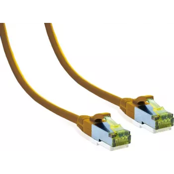 IT-BUDGET Full Copper Premium Patch Cable Cat.6A su Cat.7 Raw Cable 600 MHz LSZH PoE+ 10Gbit Geltonas 5 m