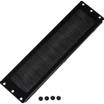Rockstable kabelių pravedimo panelė su šepetėliu - juoda - 276 mm - 73 mm - 10 mm - 180 g (RS19-CEBM)