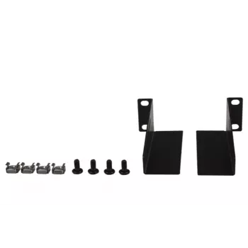 Rockstable 10 L-Mounting Rails - Rack Shelf Set - Black - SPCC Steel - 1U - Oval - 25.4 cm (10 inch) (RS10-33L)