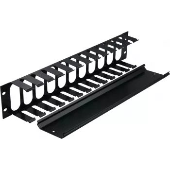 Rockstable 2U 19 colių kabelių valdymo panelė - juoda - SPCC plienas - 483 mm (RS19-002)